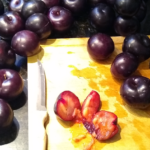 Cut plums